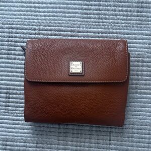 Dooney & Bourke Chestnut Pebbled Leather Fold-Over Crossbody